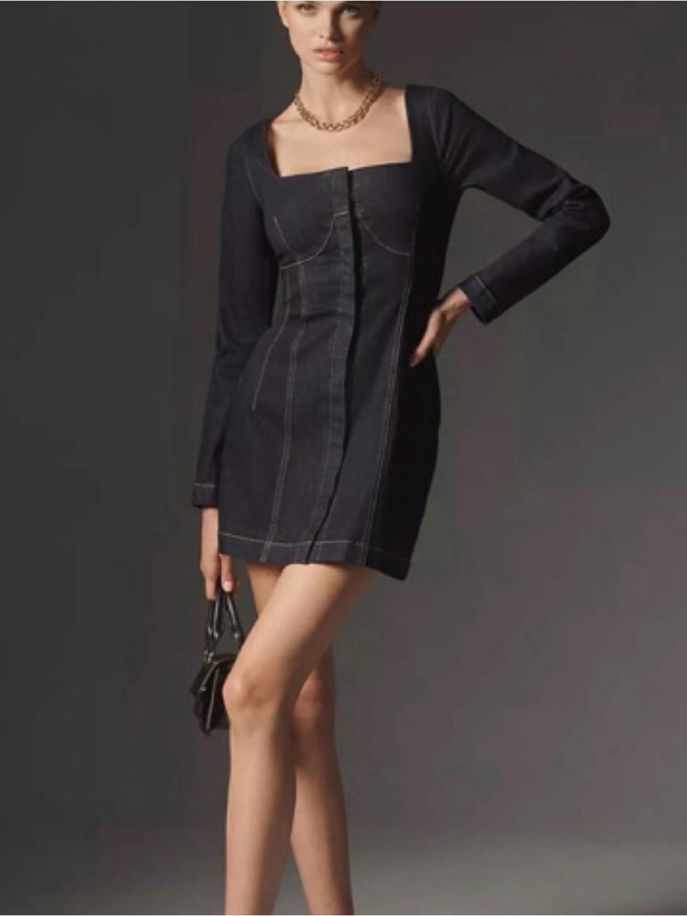 SOVERE Dusk Denim Mini Dress